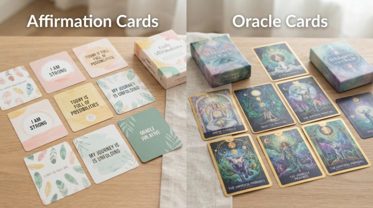 affirmation cards vs oracle cards